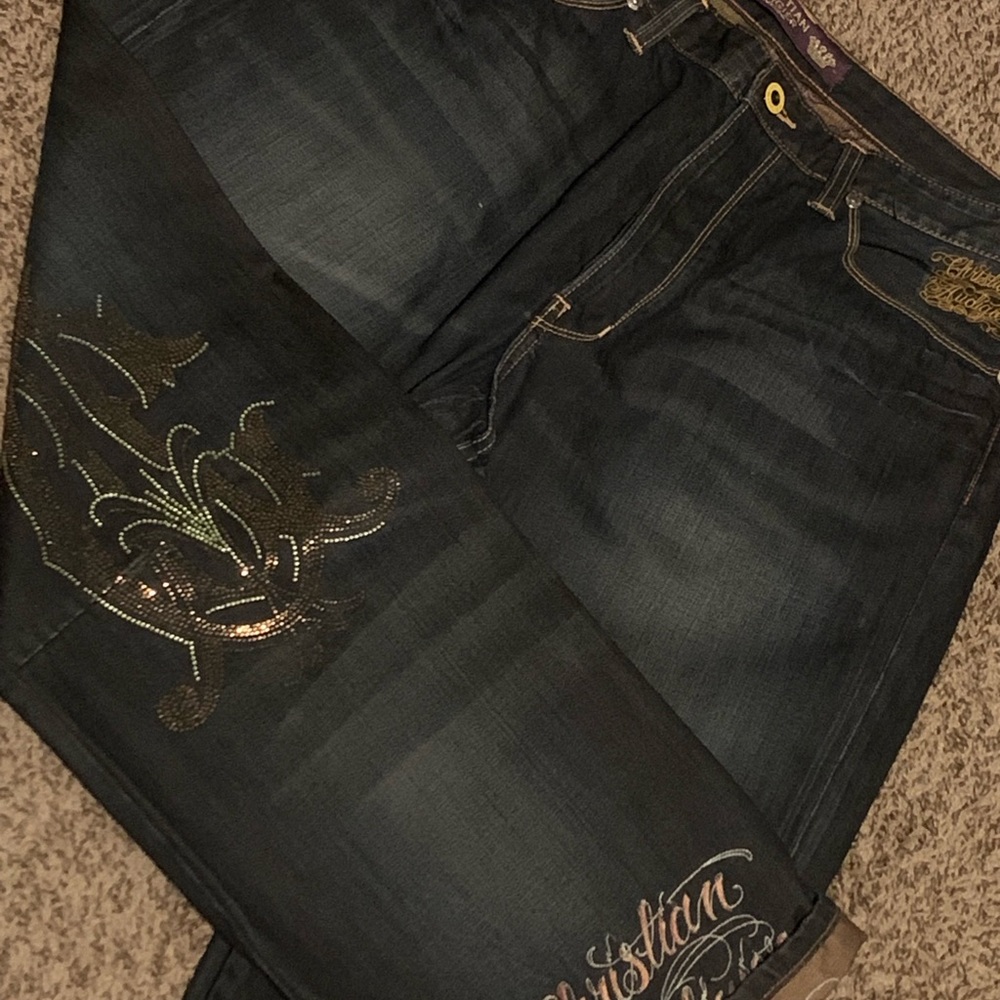 Christian Audigier Jeans Nice Design Gently Worn!